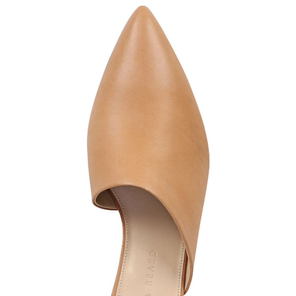 NWT Veronica Beard Ricky Nude Leather Mule with Translucent Lucite Wedge Heel - Picture 4 of 12